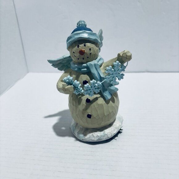 Vintage Winter Wishes 6 Inch Snowman Angel. RARE! - Picture 9 of 9